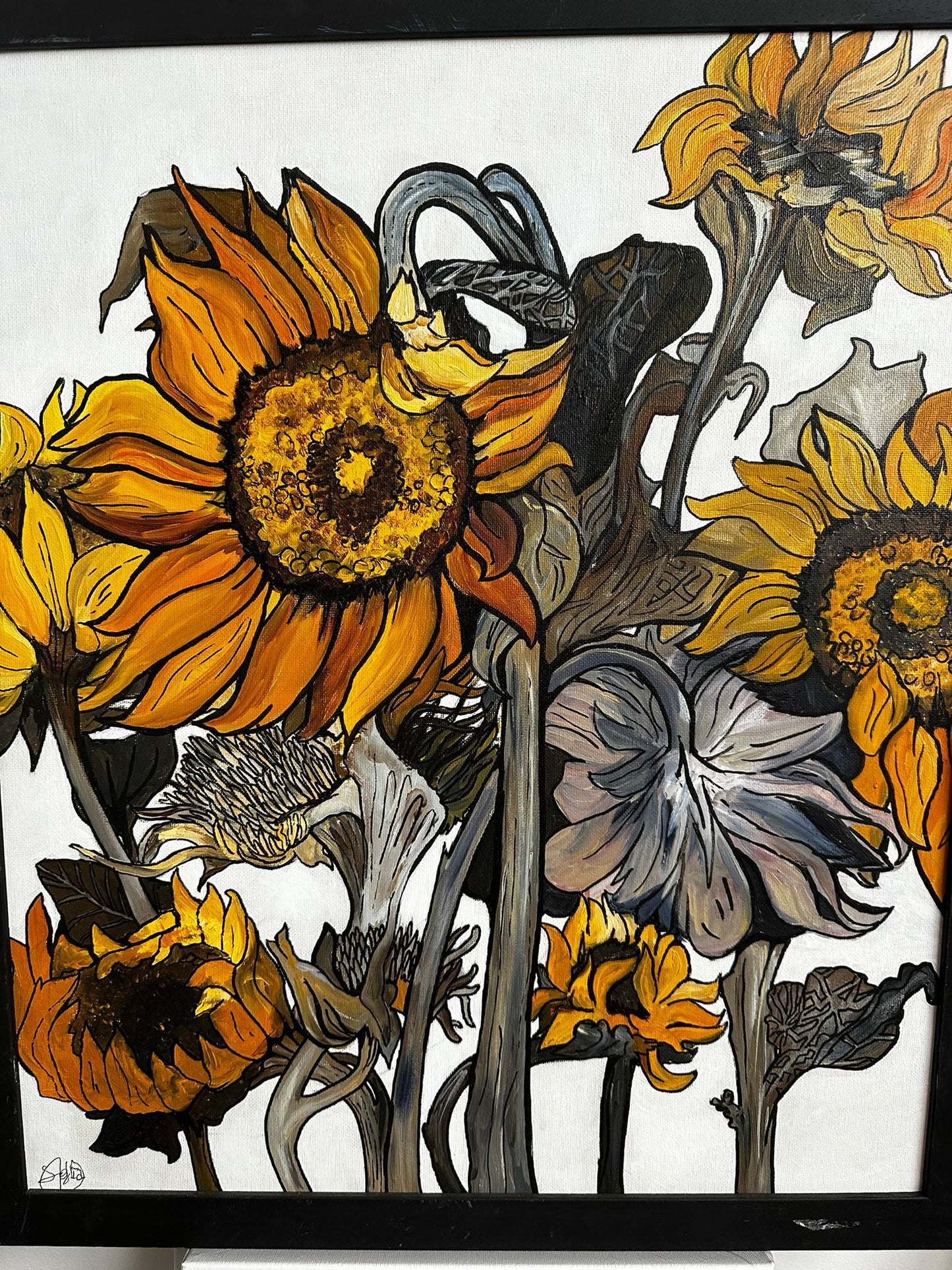 "Sunflowers “ - “Бабусині соняхи", 60x51 cm, Oil, canva board