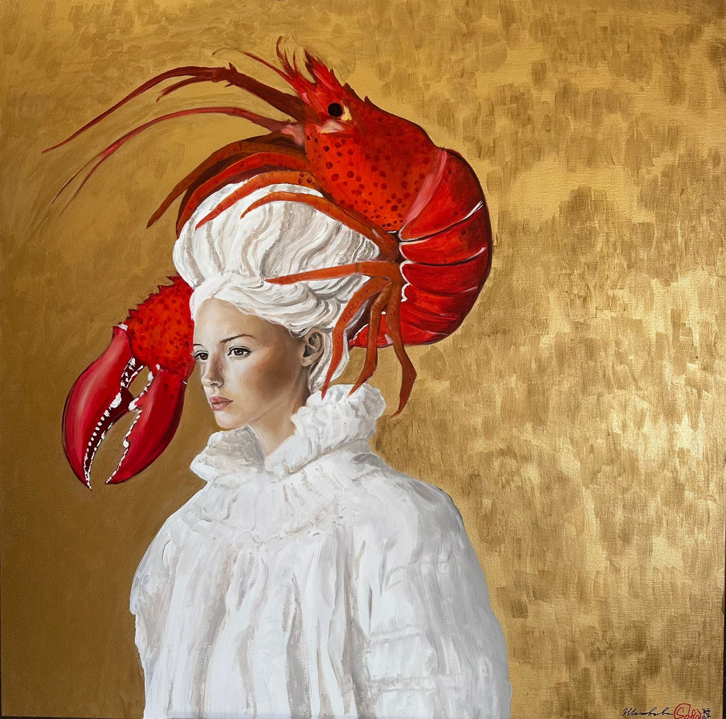 "Omar dans ma tête" 80x80 cm huile sur toile