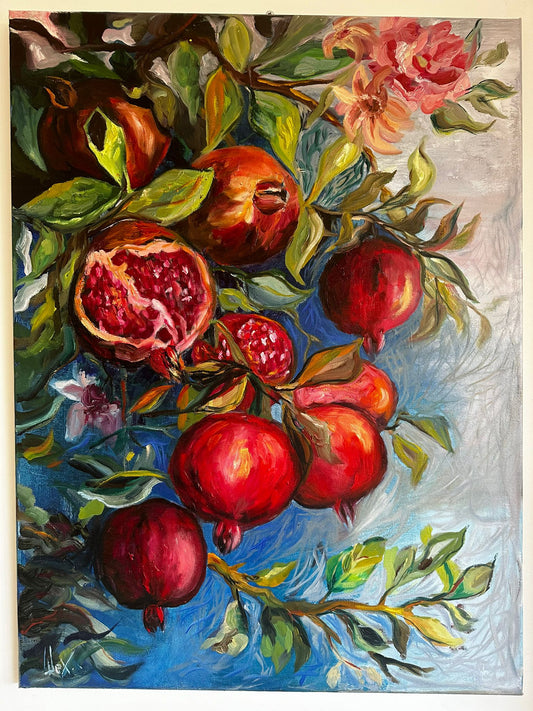 «Red garnets » 60x80 cm, oil, canvas