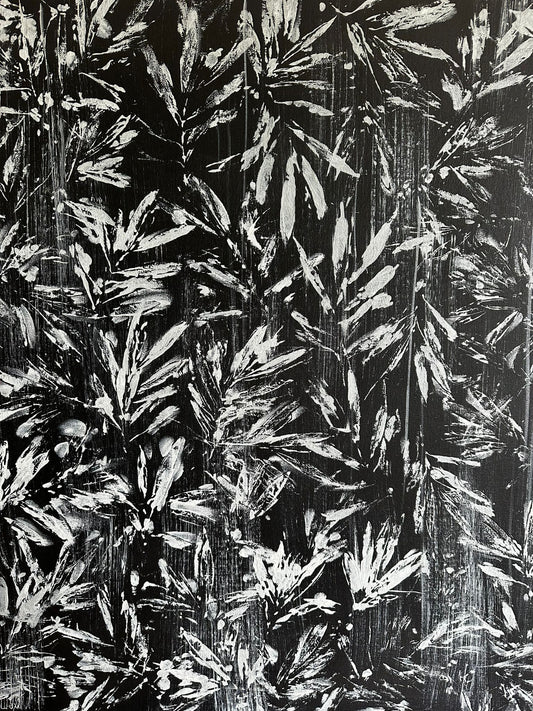 "Olives in black and white" 65x54 cm , canva board, acrylic, oil