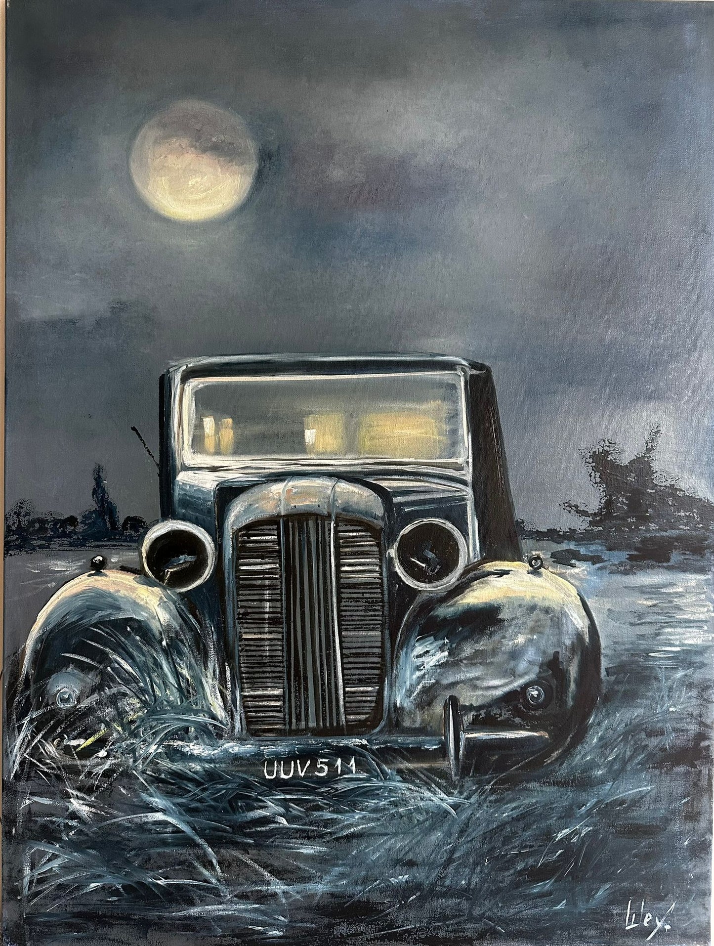 "Full moon" 60x80 cm, oil, canvas