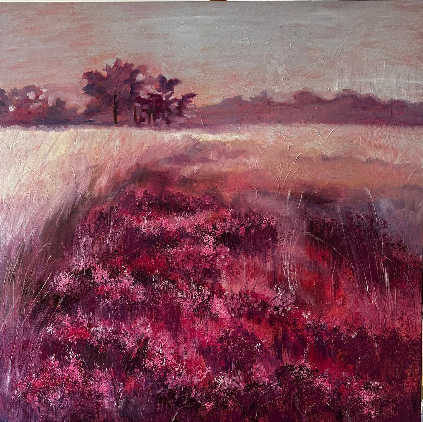 "Pink Dream" 100*100 cm, oil, canvas